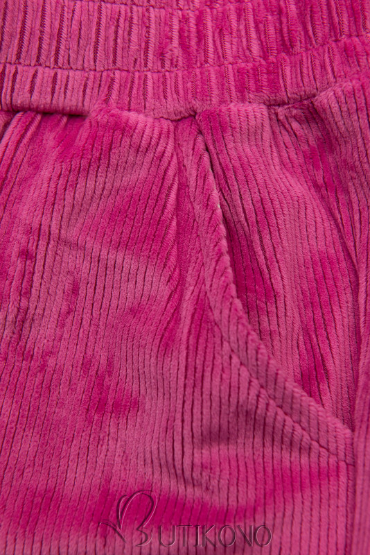 Ružové nohavice so šnurovaním v páse