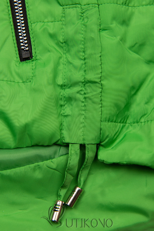 Zelená bunda s kapucňou