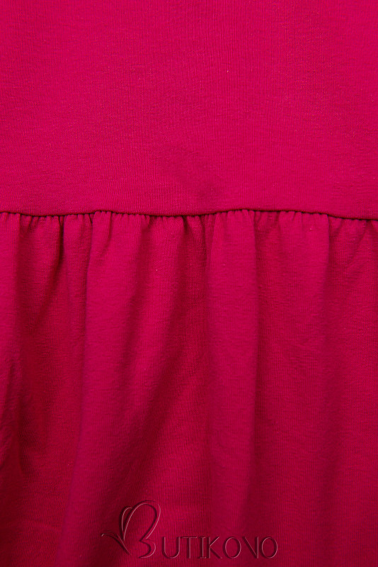 Ružové bavlnené šaty v A-strihu
