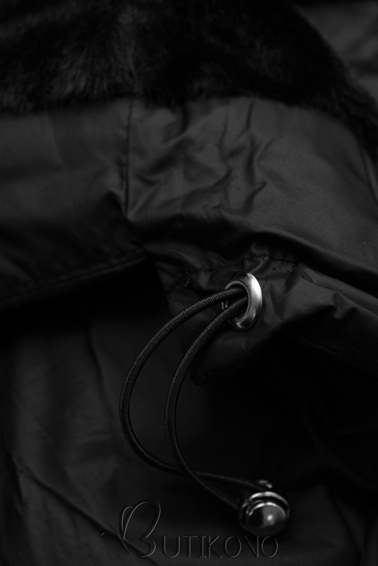 Čierna bunda s ľadvinkou