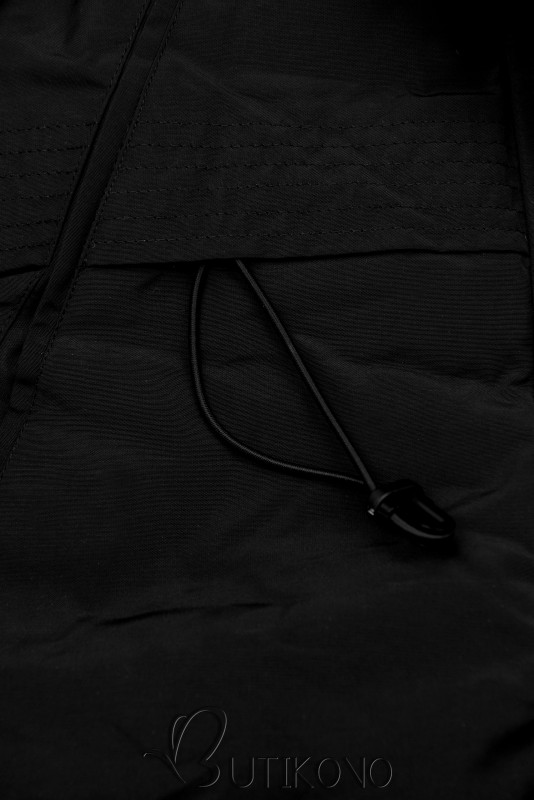 Čierno-hnedá obojstranná zimná bunda
