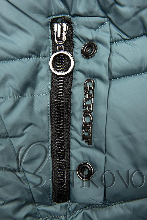 Tyrkysovozelená prešívaná bunda na jeseň/zimu