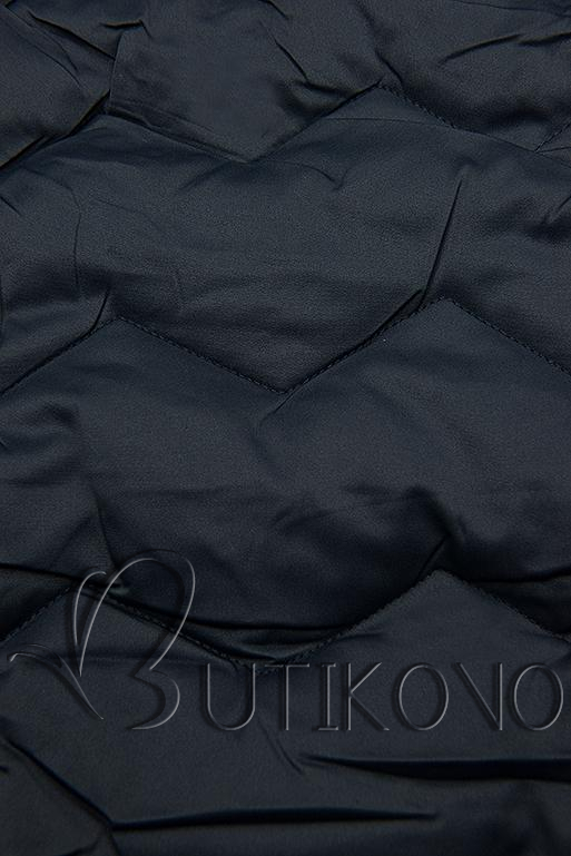 Tmavomodrá prešívaná bunda na obdobie jeseň/zima