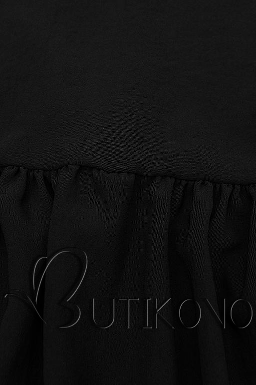 Čierne letné šaty z viskózy