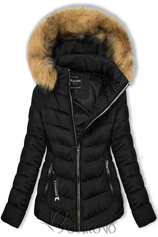Čierna bunda na obdobie jeseň/zima