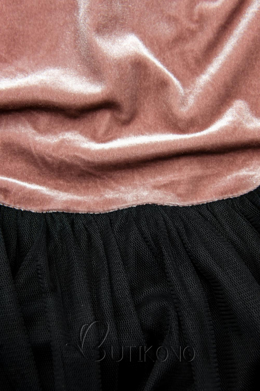 Ružové šaty s tylovou sukňou