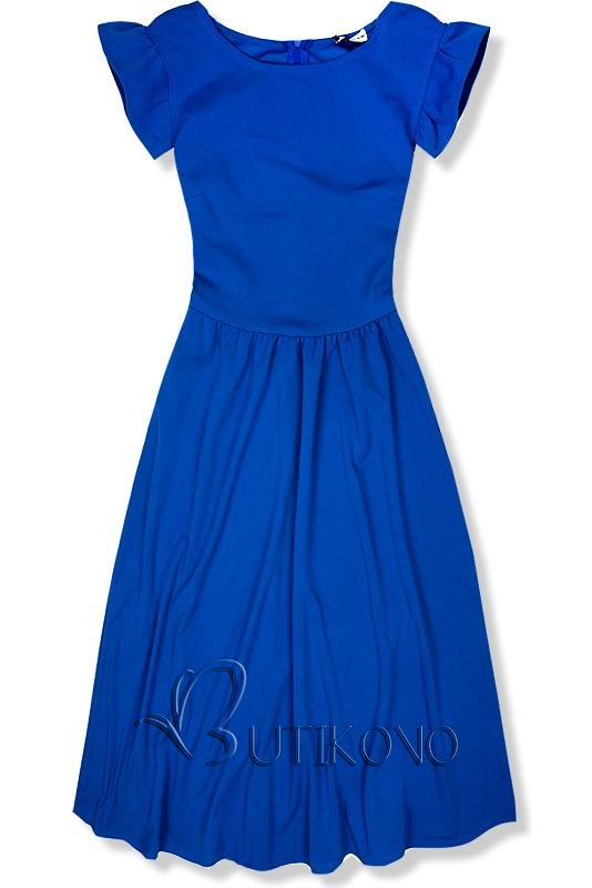 Kobaltovomodré elegantné midi šaty