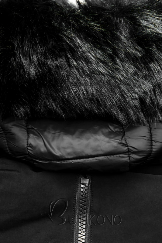 Zimná prešívaná bunda čierna