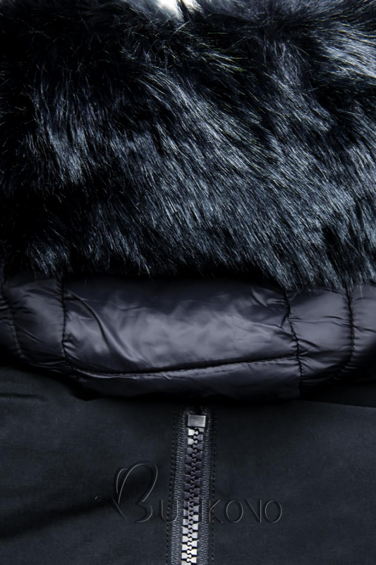 Zimná prešívaná bunda tmavomodrá