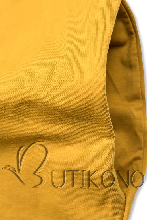 Tunika/Šaty s potlačou v horčicovej farbe