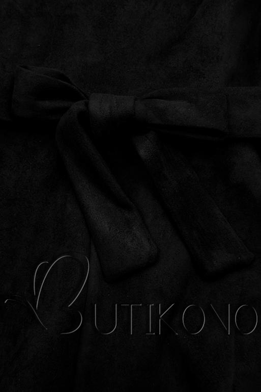 Čierne šaty s naberanými rukávmi