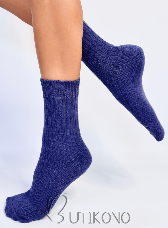 Fialové hrejivé dámske ponožky