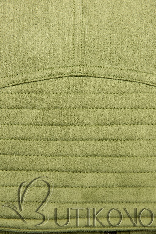 Pistáciovo zelená semišová bunda
