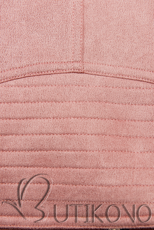 Ružová semišová bunda