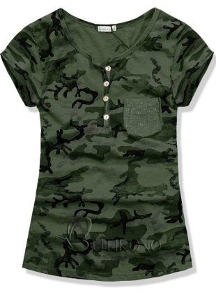 Khaki army tričko  72208