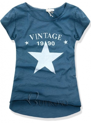 Jeans - modré tričko VINTAGE 6170