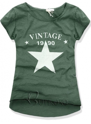 Zelené tričko VINTAGE 6170