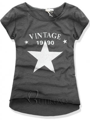 Sivé tričko VINTAGE 6170