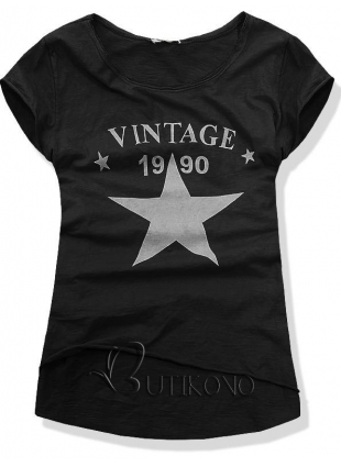 Čierne tričko VINTAGE 6170