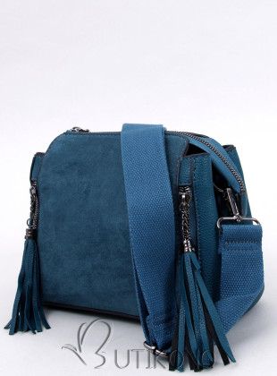 Dámska taška so strapcami morská modrá