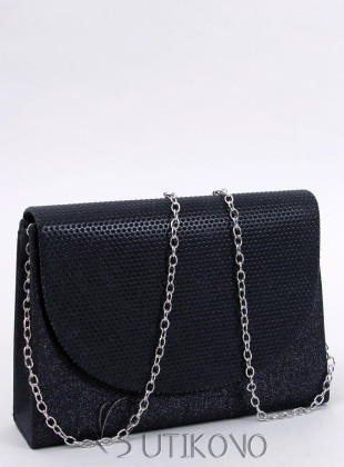 Lesklá formálna kabelka čierna