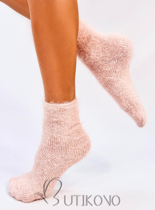 Dámske hrejivé ponožky béžová/sivá/ružová