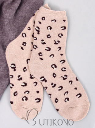 Dámske ponožky s leopardím vzorom 1 - 3 páry