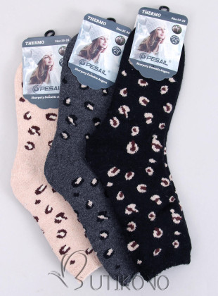 Dámske ponožky s leopardím vzorom 2 - 3 páry
