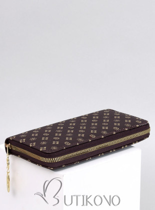 Dámska peňaženka so vzorom hnedá