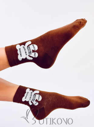 Hnedé ponožky ON LOVE