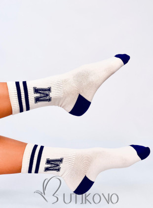 Dámske ponožky SPORTY 1 modrá/biela
