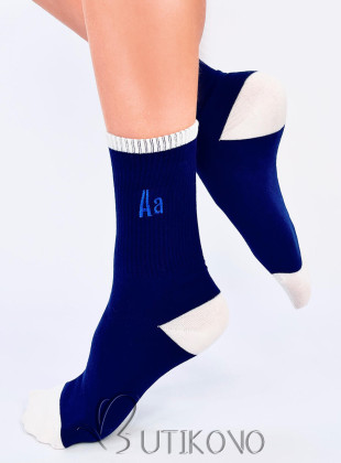 Dámske ponožky SPORTY 2 modrá/biela