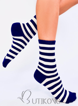 Dámske ponožky SPORTY 3 modrá/biela