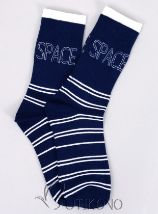 Dámske ponožky SPORTY 4 modrá/biela