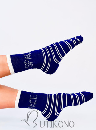 Dámske ponožky SPORTY 4 modrá/biela