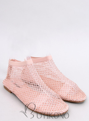 Dámske sieťované sandále ružové