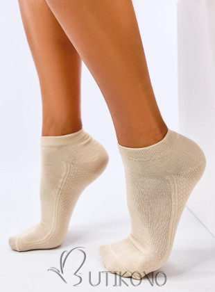 Bavlnené ponožky béžové