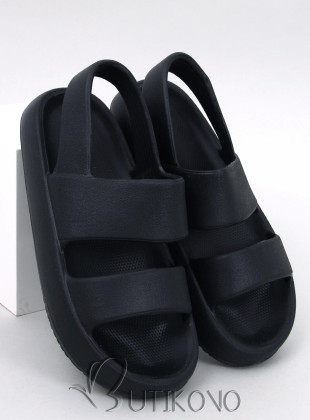 Čierne penové sandále