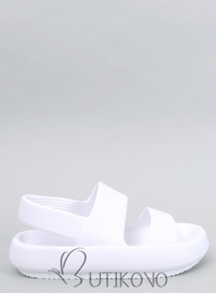 Biele penové sandále