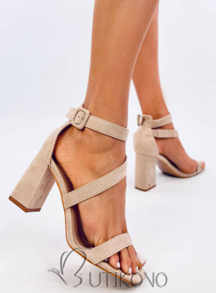 Béžové elegantné sandále s remienkami