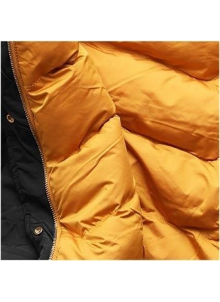 Čierno/žltá obojstranná zimná bunda