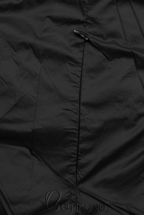 Hnedá-čierna obojstranná bunda kombinovaná s plyšom