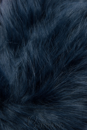Prechodná prešívaná bunda jeans modrá