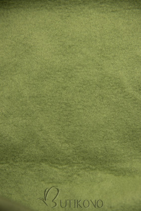 Zelená mikina s obliekaním cez hlavu