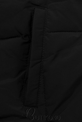 Čierna zimná bunda 2 v 1