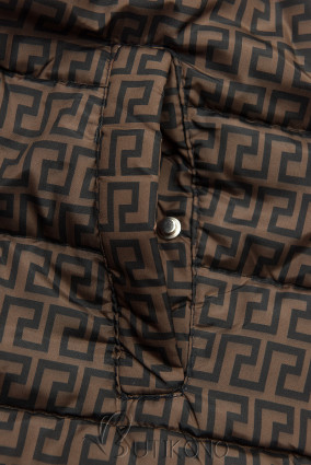 Čierna/hnedá prešívaná obojstranná bunda