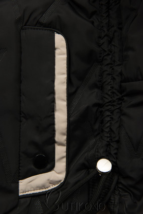 Čierna športová prešívaná bunda