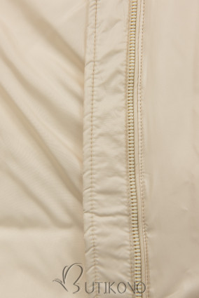Krémovožltá prechodná dlhá bunda