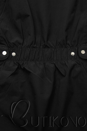 Obojstranná bunda so sťahovaním čierna