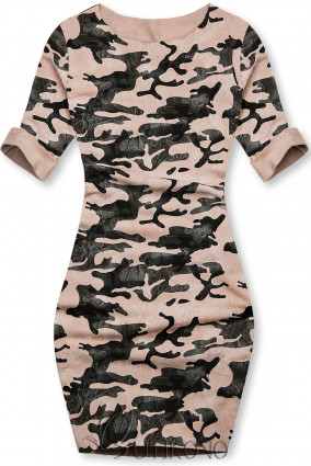 Ružové ležérne army šaty